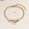 Stylish Stainless Steel Horseshoe Buckle Link Bracelets OL4359-1-2