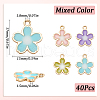 SUNNYCLUE 40Pcs Alloy Enamel Pendants ENAM-SC0005-51-2