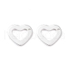 201 Stainless Steel Open Heart Charms STAS-L234-078S-2