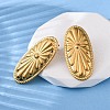 Oval 304 Stainless Steel Stud Earrings EJEW-Z109-01G-3
