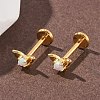 304 Stainless Steel Opal Stud Earrings EJEW-B143-01G-05-2