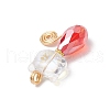 Cat Shape Glass Pendants PALLOY-JF03718-01-5