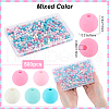 SOFPLATE 500Pcs Rubberized Style Imitated Silicone Acrylic Beads MACR-SP0001-07A-2