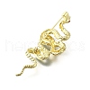 Snake Aolly Rhinestone Brooches JEWB-V008-01LG-02-3
