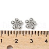 Brass Micro Pave Clear Cubic Zirconia Bead Caps KK-V015-22P-2