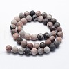 Natural Pink Zebra Jasper Beads Strands G-I199-26-6mm-2