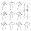 BENECREAT 5 Pairs Brass Micro Pave Clear Cubic Zirconia Pendants FIND-BC0013-49-1