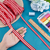   50M 2 Styles Polyester Stripe Ribbon OCOR-PH0004-92-3