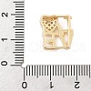 Brass Micro Pave Cubic Zirconia Slide Charms ZIRC-I068-21G-01-3