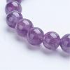 Natural Amethyst Beaded Stretch Bracelets BJEW-P072-H01-B-3