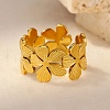 304 Stainless Steel Adjustable Open Cuff Rings for Women RJEW-U060-03A-G-1