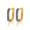 Rectangle S925 Sterling Silver Hoop Earrings AK6460-11-1