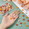 DICOSMETIC 80Pcs 2 Bags Rondelle Food Grade Eco-Friendly Silicone Focal Beads SIL-DC0001-39B-3