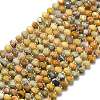 Natural Yellow Crazy Agate Beads Strands G-P573-A20-01-2