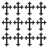 Cross Fleury Polyester Embroidery Iron on Applique Patch PATC-WH0005-44A-1