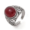 Oval Resin Finger Ring RJEW-B107-06AS-01-2