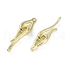 Brass Hook and Eye Clasps KK-B087-18G-2