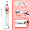PU Leather & Cotton Name Marker Keychain AJEW-WH0514-022-2