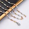 3-Color 304 Stainless Steel Ball Link Chain Necklaces NJEW-Q013-06-4