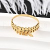 304 Stainless Steel Adjustable Open Cuff Rings for Women RJEW-U062-01B-G-1