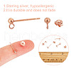 GOMAKERER 5Pairs 925 Sterling Silver Ear Stud Findings FIND-GO0002-66RG-5