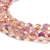 Transparent Electroplate Glass Beads Strands EGLA-K071-02B-3