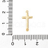 Brass Connector Charms KK-V016-24G-3