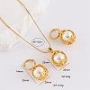 Round Stainless Steel Hoop Earrings & Pendant Necklaces Sets LE3602-3-5