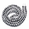 Electroplate Non-magnetic Synthetic Hematite Beads Strands G-T114-60B-P-2