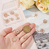 SUPERFINDINGS 12Pcs 4 Styles Brass Micro Pave Cubic Zirconia Pendants KK-FH0007-51-3