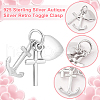 AHADERMAKER 1Pc Sterling Silver Pendants STER-GA0001-01-4