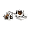 Natural Tiger Eye Kitten Pendants G-J386-C17-19-2