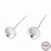 925 Sterling Silver Ear Stud Findings STER-K167-043B-S-6