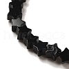 Natural Black Onyx(Dyed & Heated) Beads Strands G-G085-B44-01-3