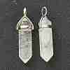 Natural Quartz Crystal Pendants G-M378-01P-A31-2