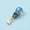 Glass Seed Beaded Pendants PALLOY-MZ00590-04-4