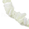 Natural Trochus Shell Chip Beaded Stretch Bracelets for Women Men BJEW-JB10549-3