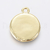 Golden Plated Brass Enamel Pendants KK-F807-04-G-3