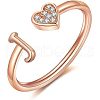 Adjustable Brass Rhinestone Cuff Rings FS-WG29D83-26-1