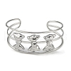 Non-Tarnish 304 Stainless Steel Wide Hollow Bowknot Open Cuff Bangles BJEW-Q348-04P-02-2