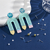Unicraftale 925 Sterling Silver Flat Pad Stud Earring Findings STER-UN0001-39-2