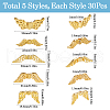 SOFPLATE 150pcs 5 Styles Tibetan Style Alloy Beads DIY-SP0001-41C-2