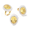 Adjustable Brass Micro Pave Cubic Zirconia Rings RJEW-K286-03G-1