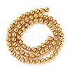 Electroplated Synthetic Non-magnetic Hematite Beads Strands G-H027-C01-04-3