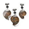 Synthetic Blue Goldstone Fossil Snail Pendants G-F062-09-1