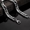 316L Surgical Stainless Steel Curb Chain Bracelets For Men BJEW-BB01285-3