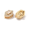 Brass Micro Pave Clear Cubic Zirconia Beads KK-G503-17G-2