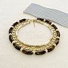 Resin Curved Tube & Plastic & Alloy Twisted Chain 3 Layer Necklaces NJEW-Q038-02G-2