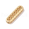 Rectangle Brass Micro Pave Clear Cubic Zirconia Pendants KK-B100-053A-G-2