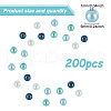 HOBBIESAY 200Pcsg Ocean Mix Pearlized Glass Pearl Beads HY-HY0001-03B-2